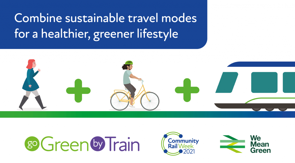 Infographic. Combine sustainable travel modes for a healthier, greener lifestyle.