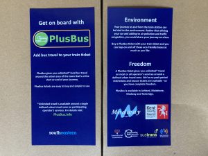 Flyer promoting Plus Bus services