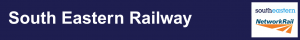 Email header "South Eastern Railway. Combined Southeastern / Network Rail logo