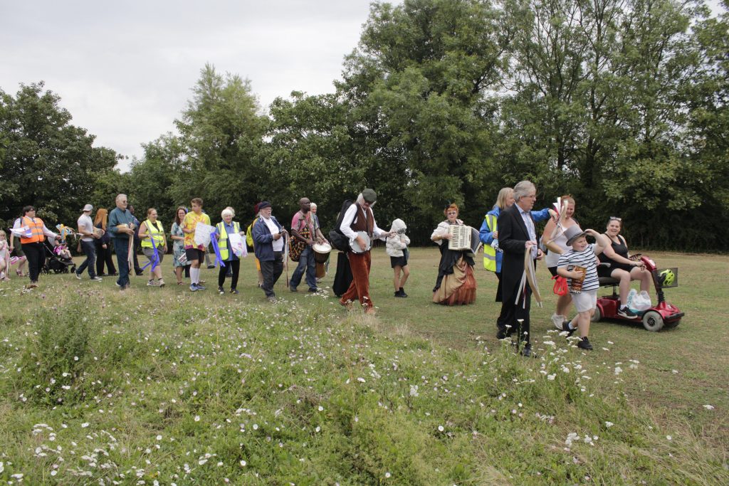 The procession on the Green