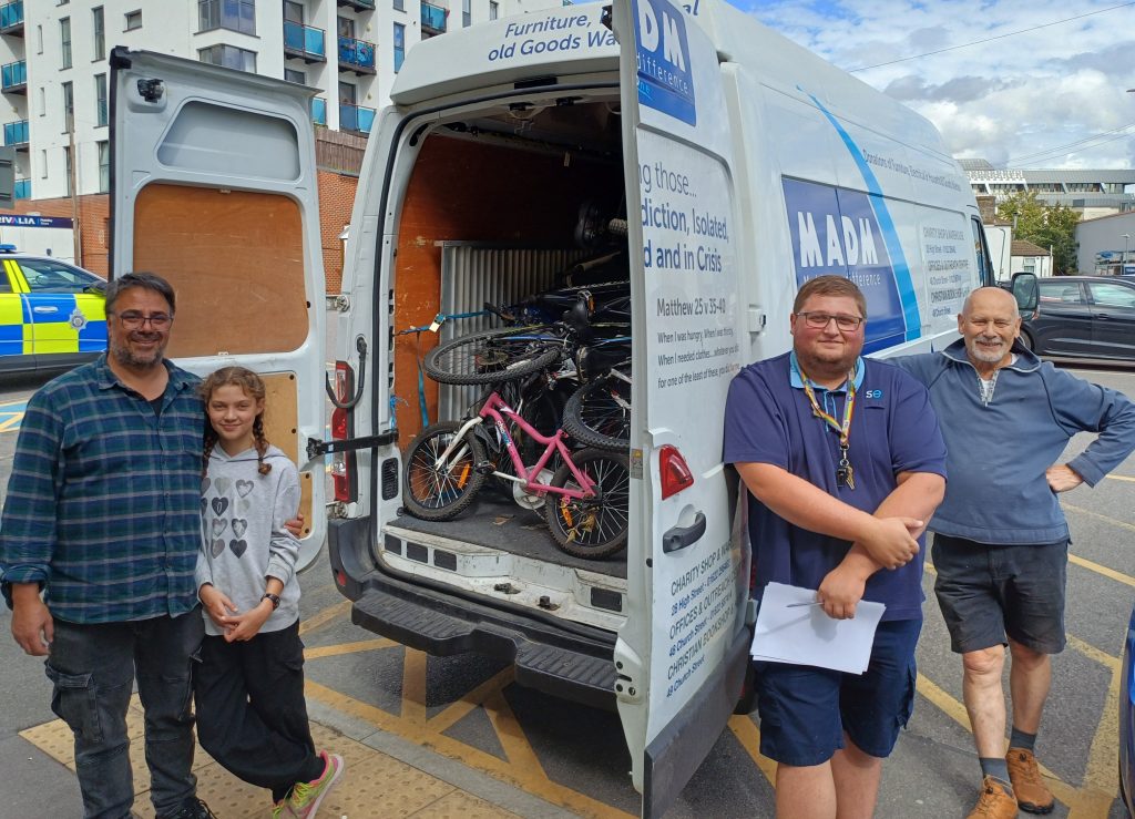 Loaded van