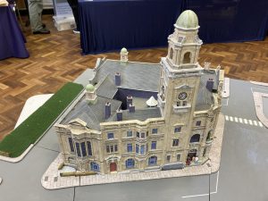 modle of the Brook Theatre, Chatham's former town hall building.