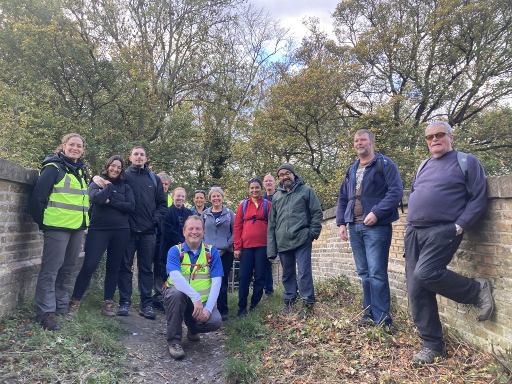 Putting Down Routes Cuxton 25 Oct 2025 Group on bridge