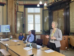 Clare presenting to the audience at our Annual Stakeholder Event