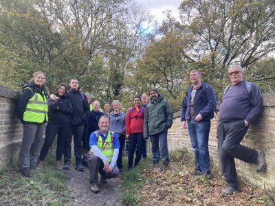 Putting Down Routes Cuxton 25 Oct 2025 Group on bridge