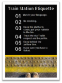 station etiquette poster
